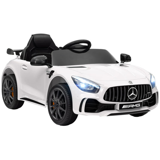 Aiyaplay Electric Car for Children +3 Years Mercedes-Benz Amg Gtr White