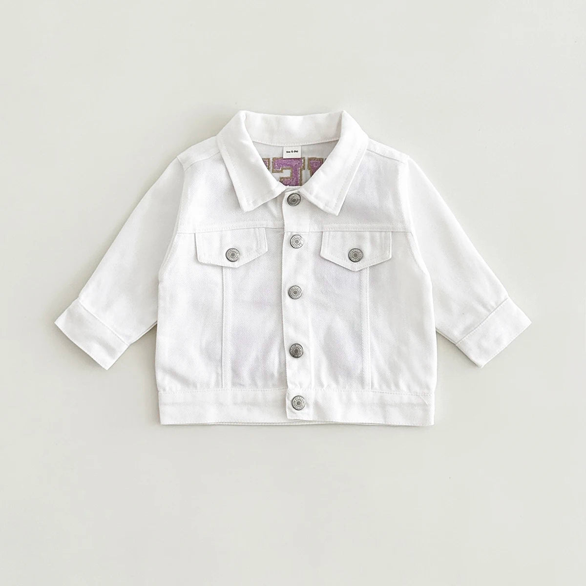 🍓 Strawberry Denim Baby Jacket
