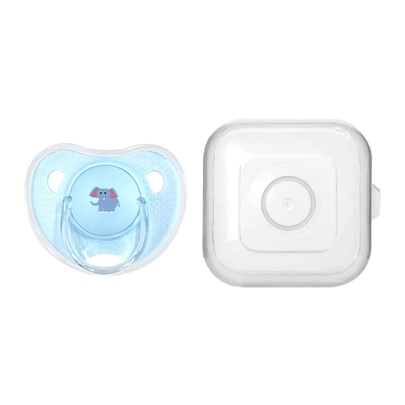 Cartoon Thumb-Shaped Silicone Teething Pacifier – Soothing Toy for Toddlers & Newborns
