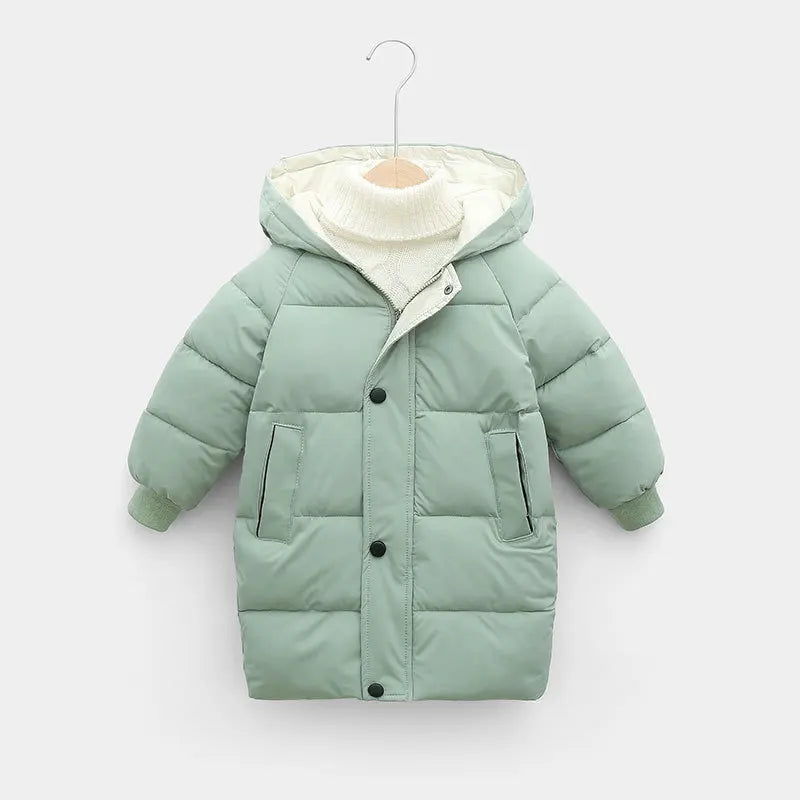 OLEKID 2025 Kids’ Winter Jacket – Warm Hooded Down Cotton Coat (1–10Y)