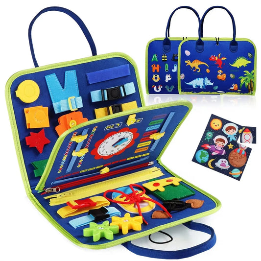 Montessori Busy Board – Educational Sensory & Motor Skills Activity Toy for Kids