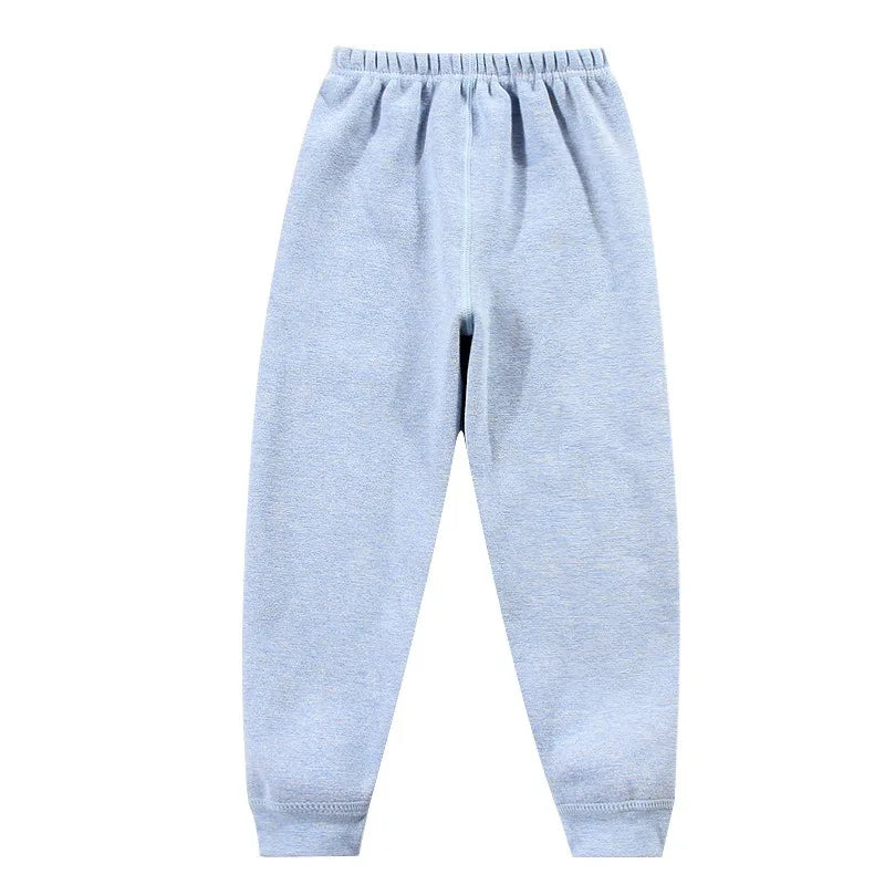 2025 Kids’ Winter Thermal Pants – Fleece-Lined Cotton with Elastic Waist