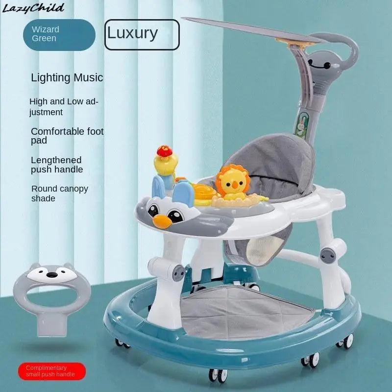 LazyChild Baby Walker – Musical Push Walker with Wheels & Handle for Toddlers