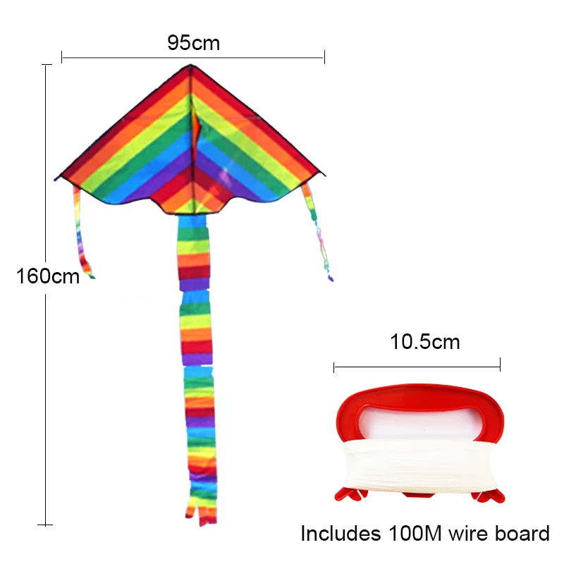 Large Delta Kite – Easy-Fly Outdoor Kite with 5m Tail for Kids & Adults