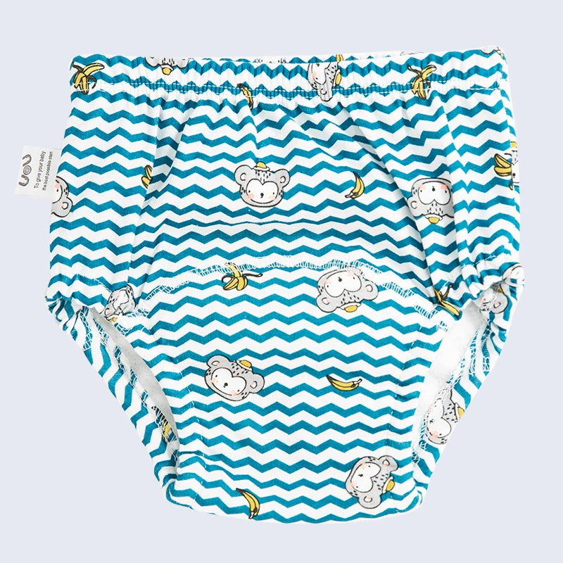 6-Layer Reusable Cotton Baby Training Pants – Waterproof Cloth Diaper Shorts