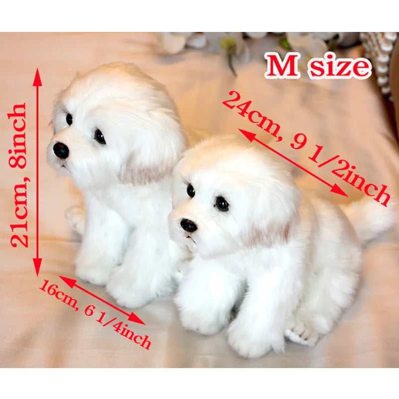 Maltese Stuffed Plush Toy Cute Simulation Pets