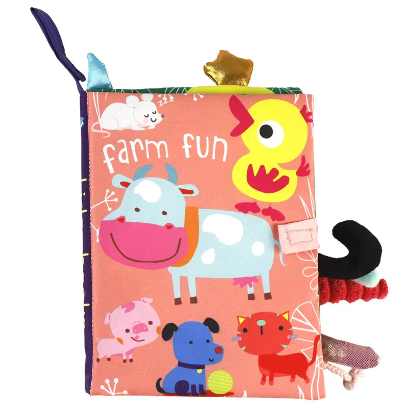 Soft 3D Cloth Baby Books – Sensory Early Learning Stroller Toys (0–12M)