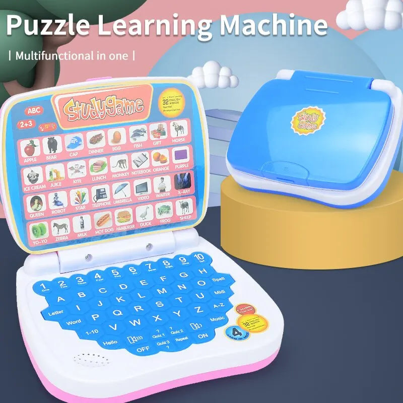 Kids’ English Learning Laptop – ABC, Numbers, Spelling & Music Toy (2–3 Years)