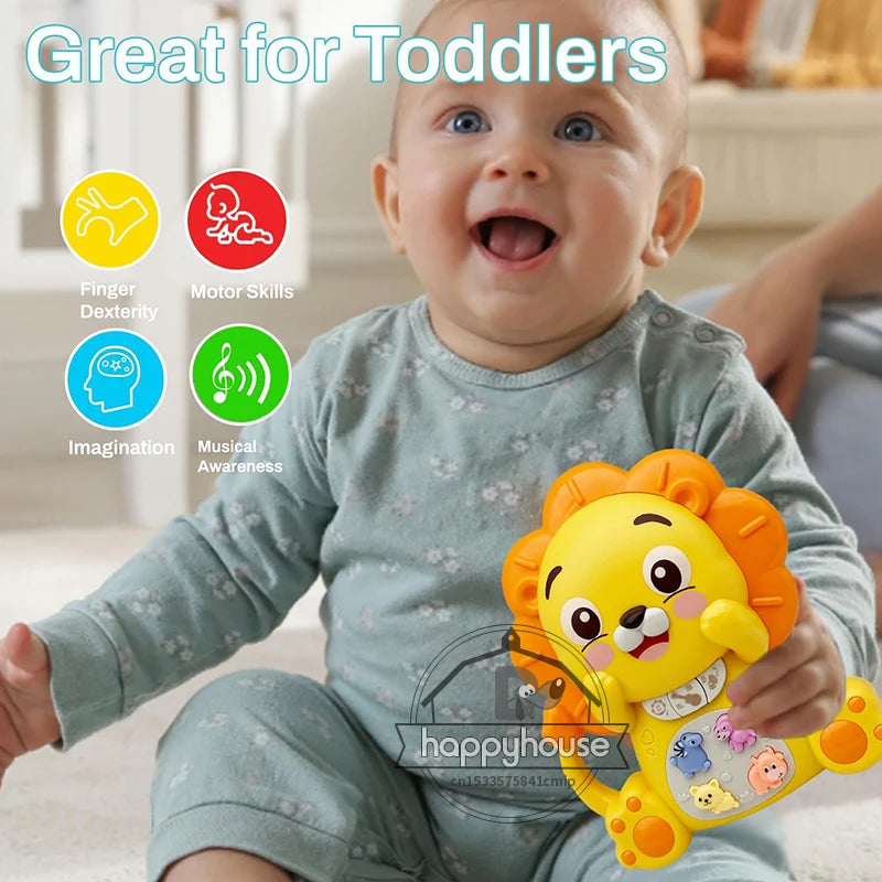 Musical Toys for Toddlers Kora Elephant Lion Baby Piano Light Up Musical Toys Toddler Early Education
