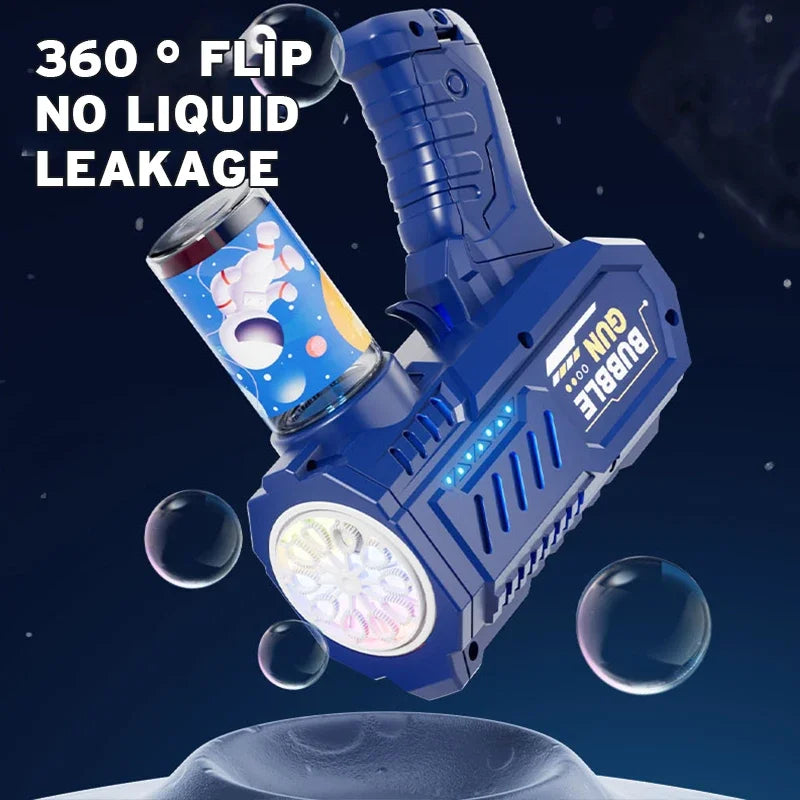 Automatic Bubble Gun – Rocket Bubble Machine with Bubble Liquid Blower