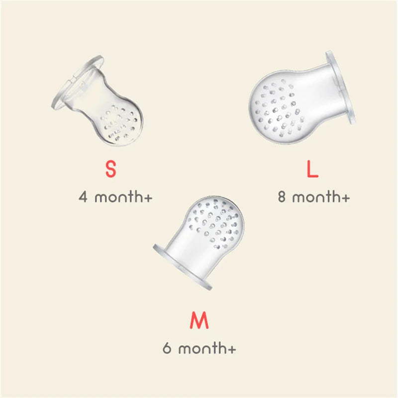 BPA-Free Silicone Baby Teether & Fruit Feeder – Nibbler with Pacifier Clip for Newborns