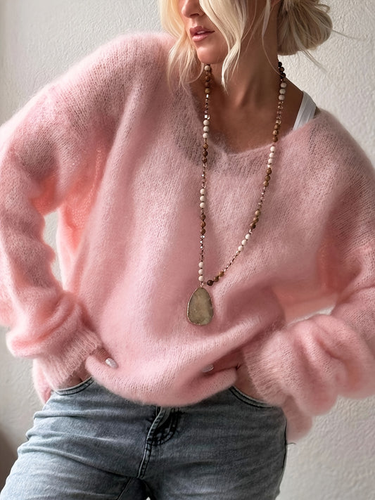 ❄️ Fleece V-Neck Pullover