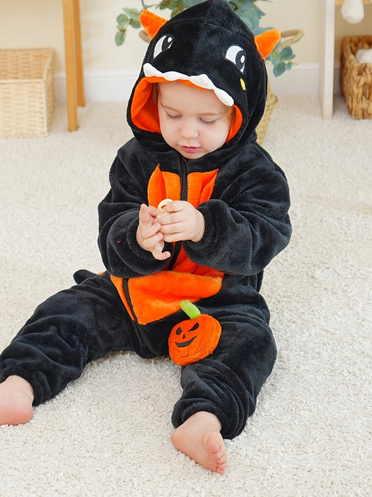 🎃 Pumpkin Dinosaur Onesie – Cozy Halloween & Party Outfit