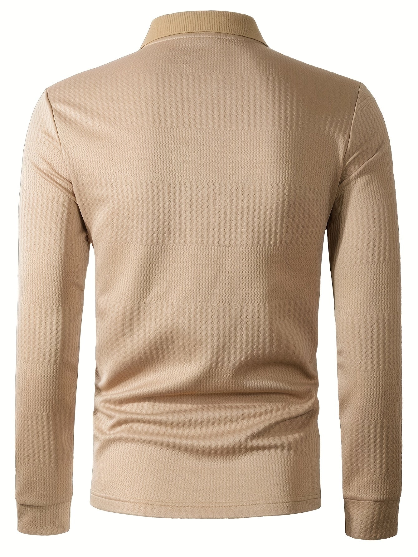 Men's Classic Long Sleeve Button-Up Shirt – Stretch Knit, Formal & Casual, Soft Breathable Fabric for Office & Everyday Wear