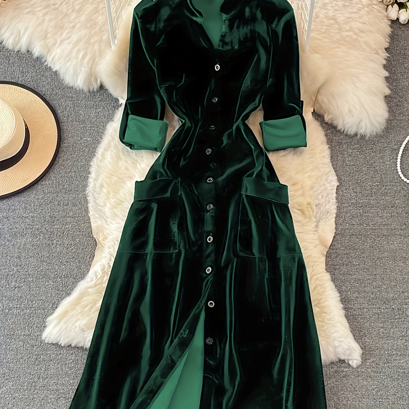 ✨ Velvet Cardigan Dress