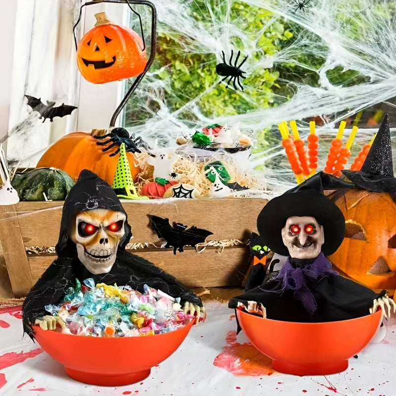 🎃 Halloween Candy Dish – Light-Sensitive Table Decoration
