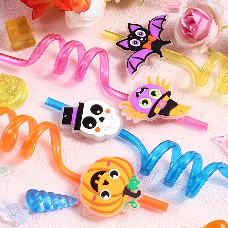 ✨🎃 Glow-in-the-Dark Halloween Straws (12pcs)