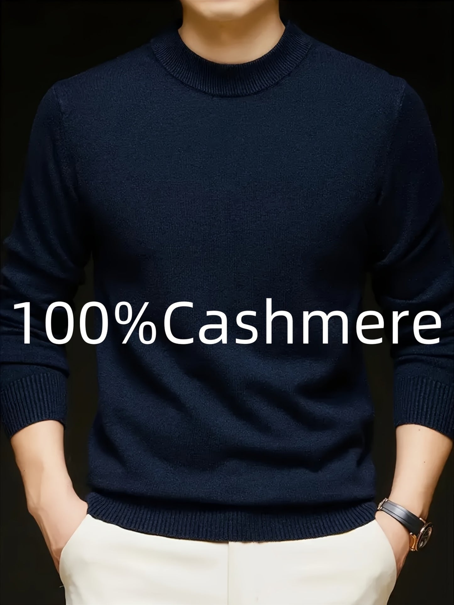 100% Velvet Men's Sweater – Casual & Comfortable, Soft Fabric, Warm, Ideal for Business Layering