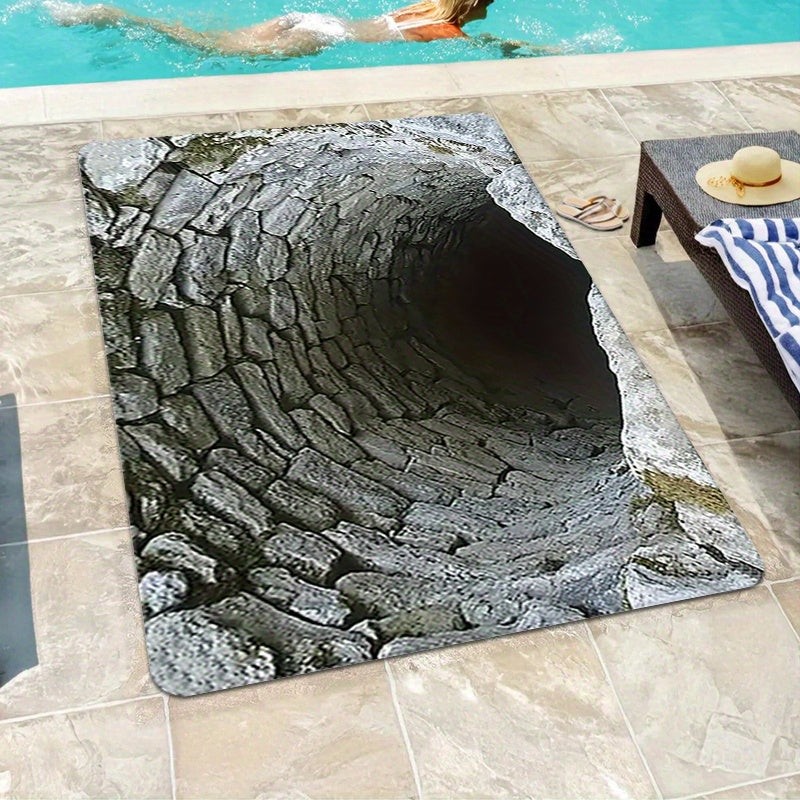 🌀 Endless Abyss Door Mat – Non-Slip Visual Illusion Decor