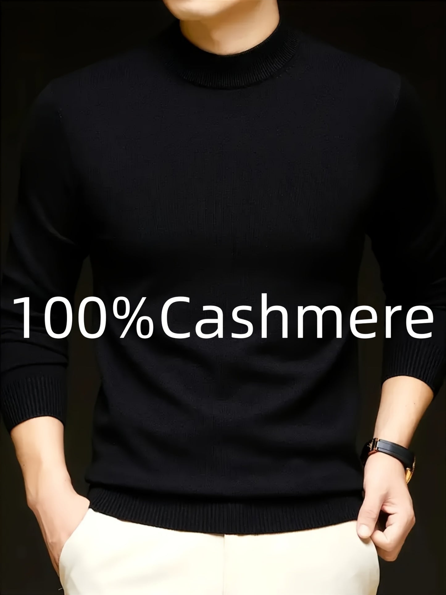100% Velvet Men's Sweater – Casual & Comfortable, Soft Fabric, Warm, Ideal for Business Layering
