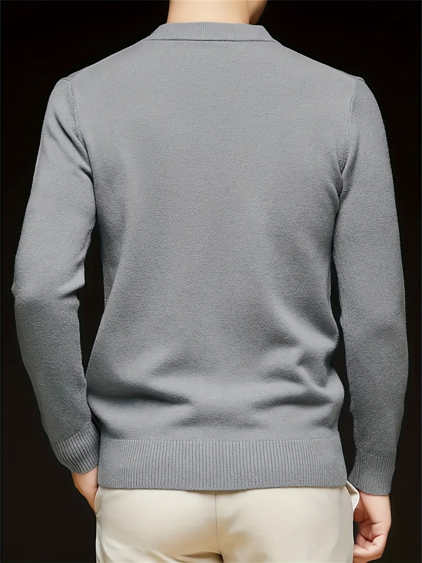 100% Velvet Men's Sweater – Casual & Comfortable, Soft Fabric, Warm, Ideal for Business Layering