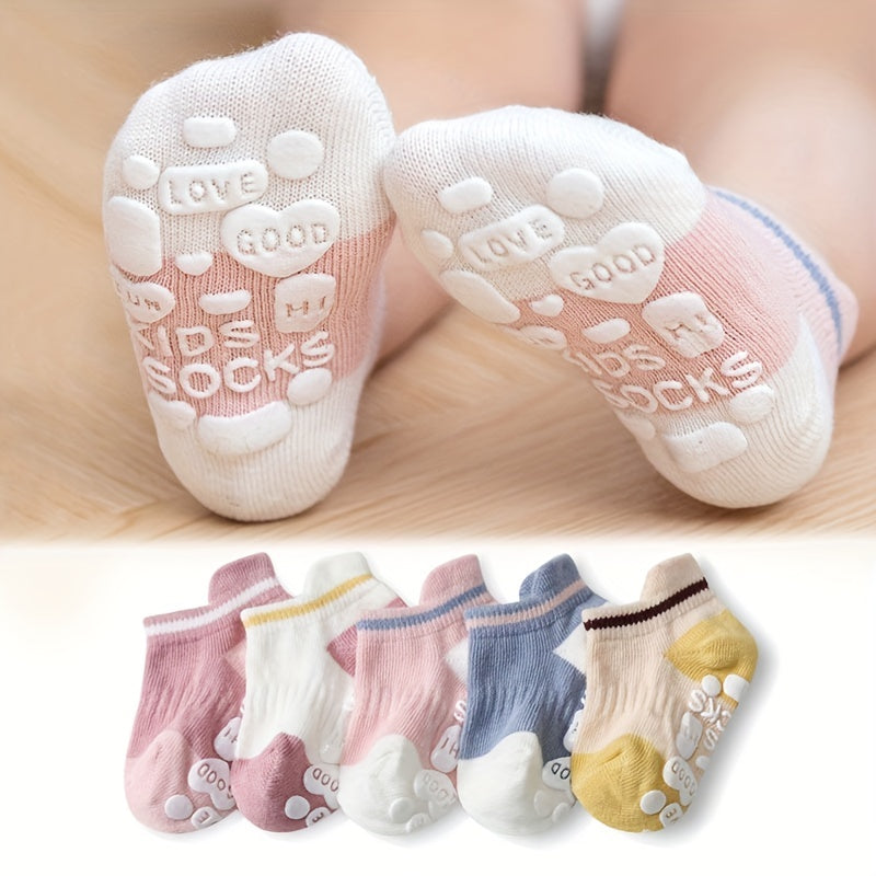 ☁️ Kids Non-Slip Socks (5prs)