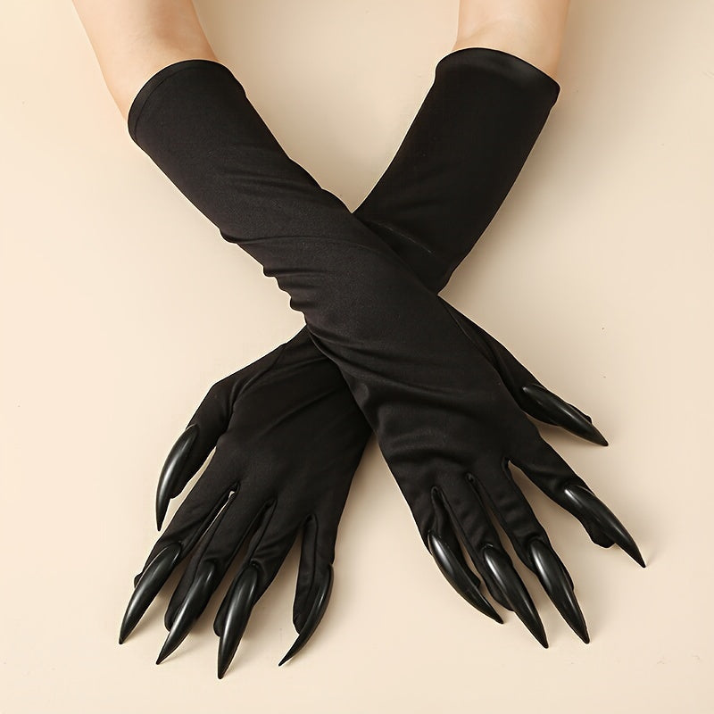 🖤 Halloween Claw Gloves – Long Nail Horror Costume Accessory
