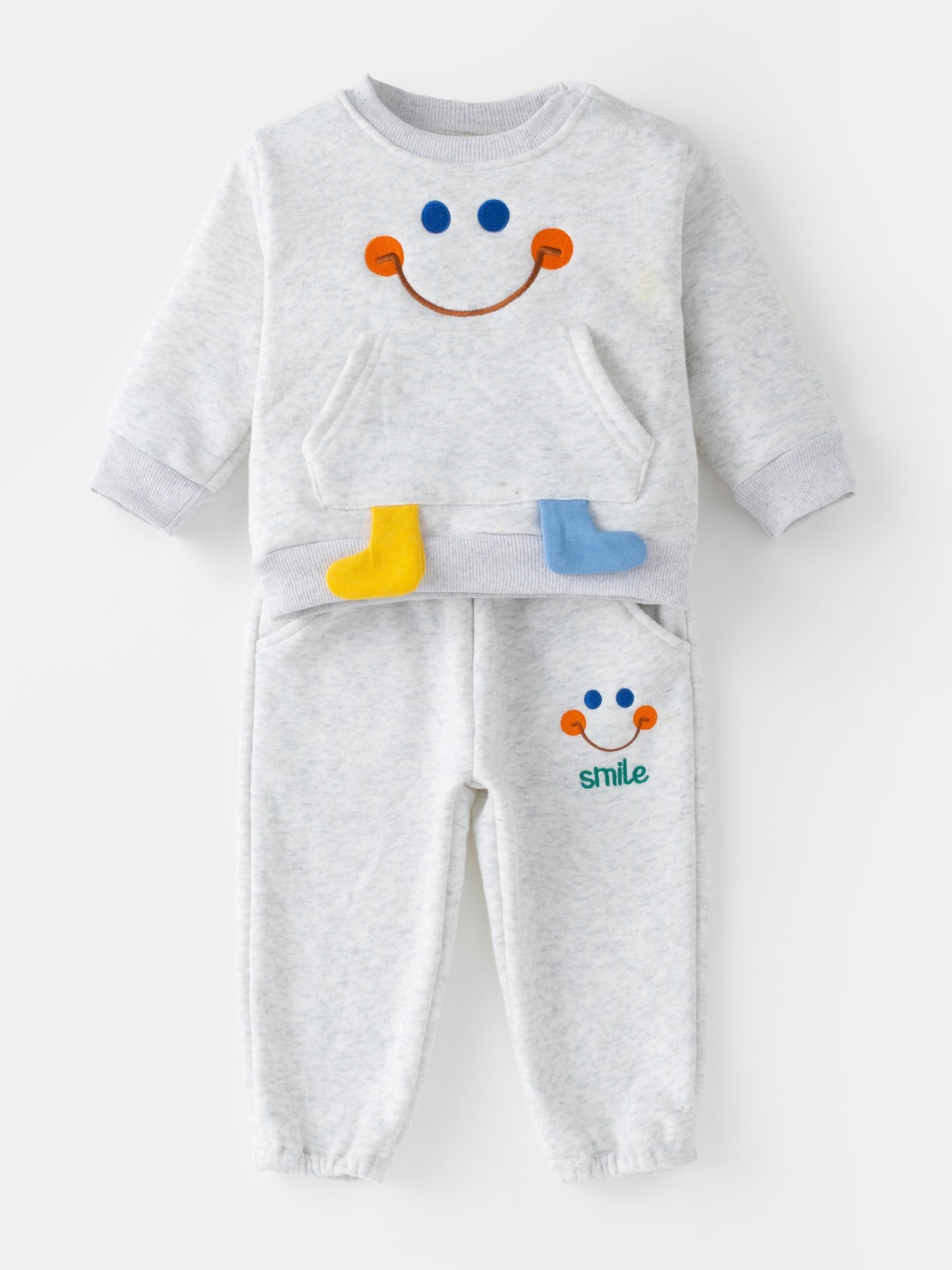 Letter Pocket Velvet Suit – Casual Set for Men, Women & Children
