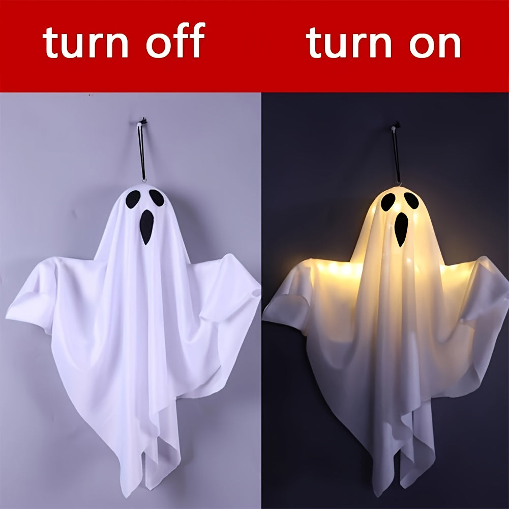 👻 3pcs Ghost LED Lights – Spooky Hanging Halloween Decor