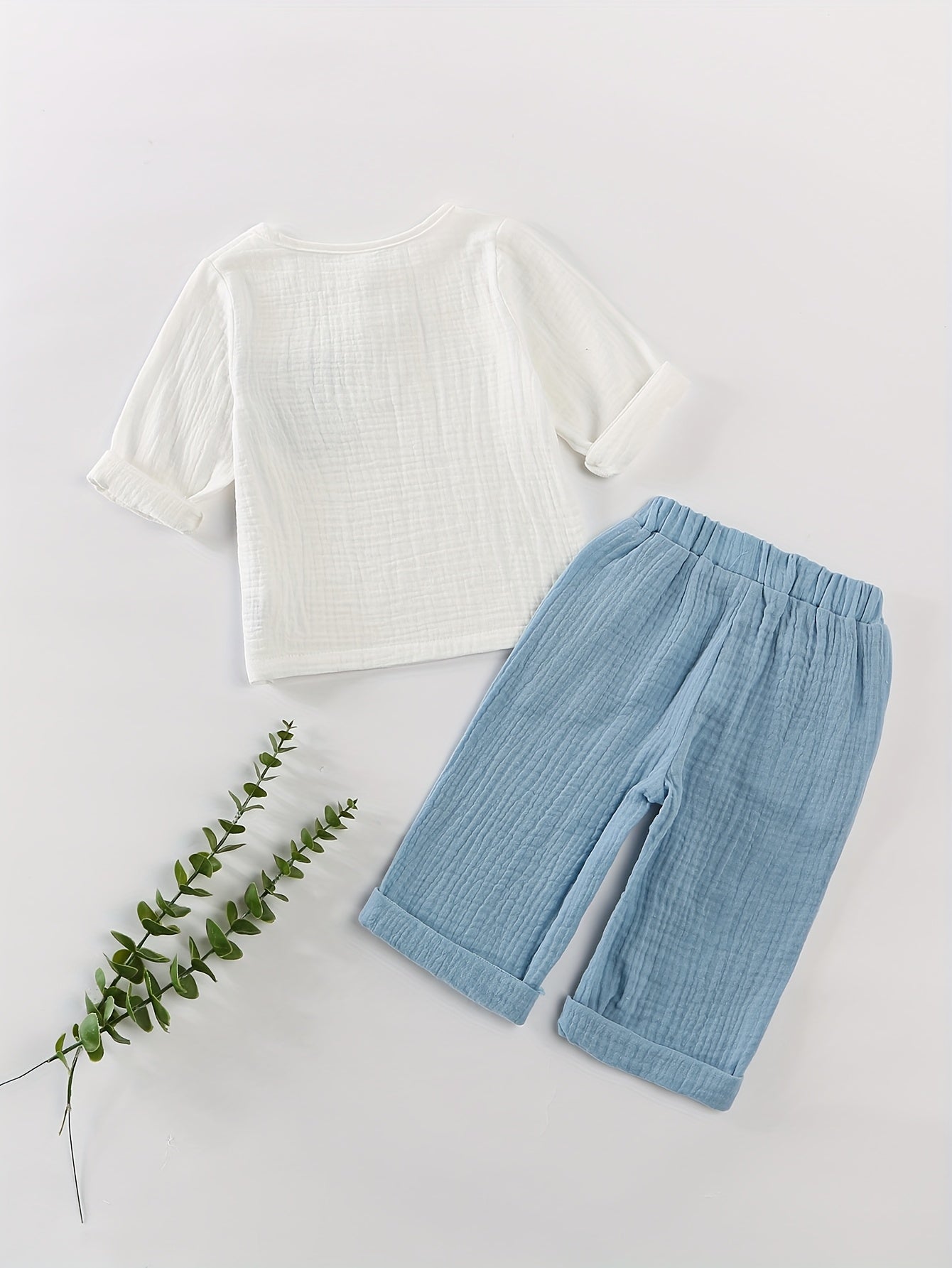 Boys’ Bubble Cotton Pants Set – Comfortable Outdoor Outfit