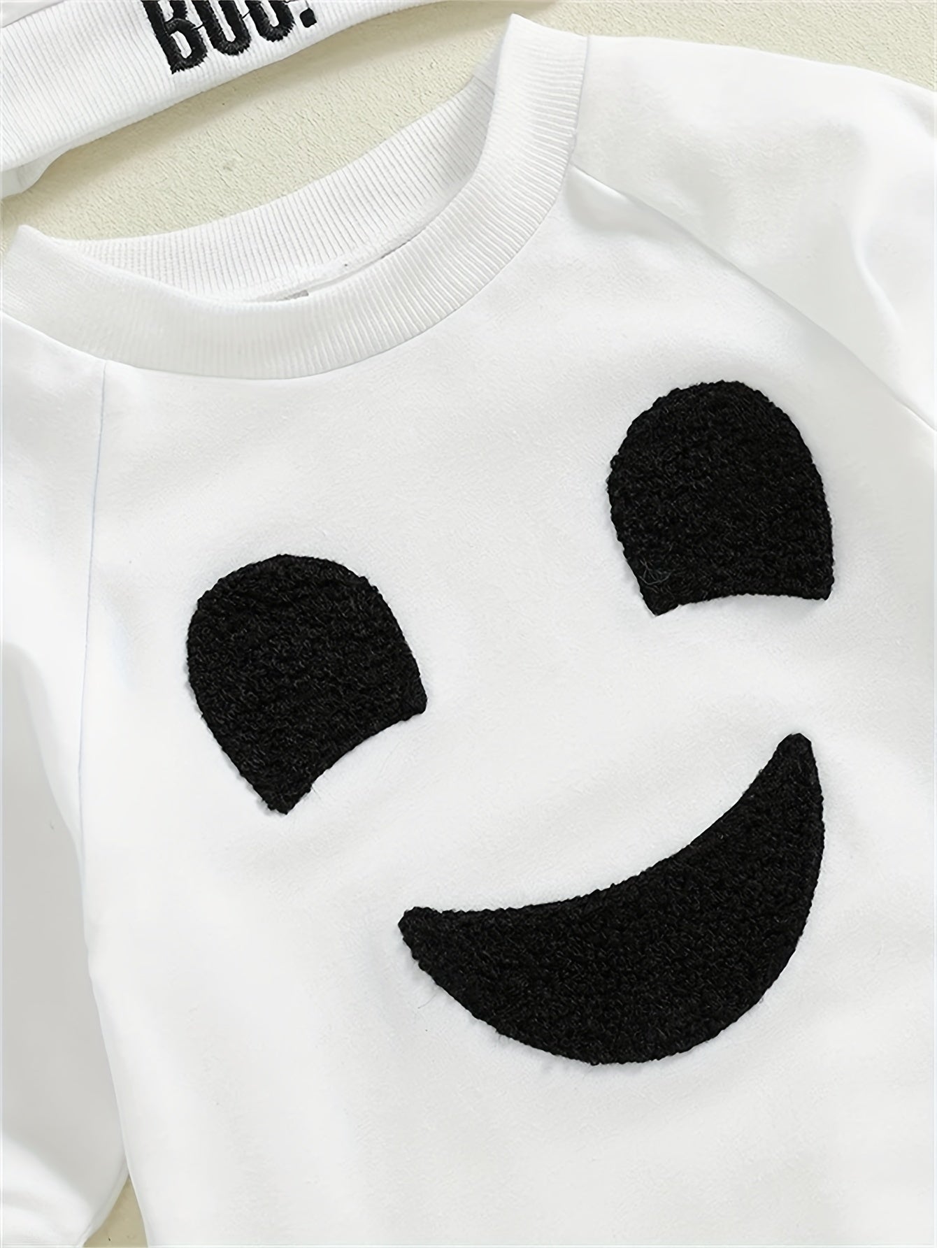 🎃 Boys' Halloween Bodysuit & Hat Set – Embroidered Long Sleeve Romper for Newborns