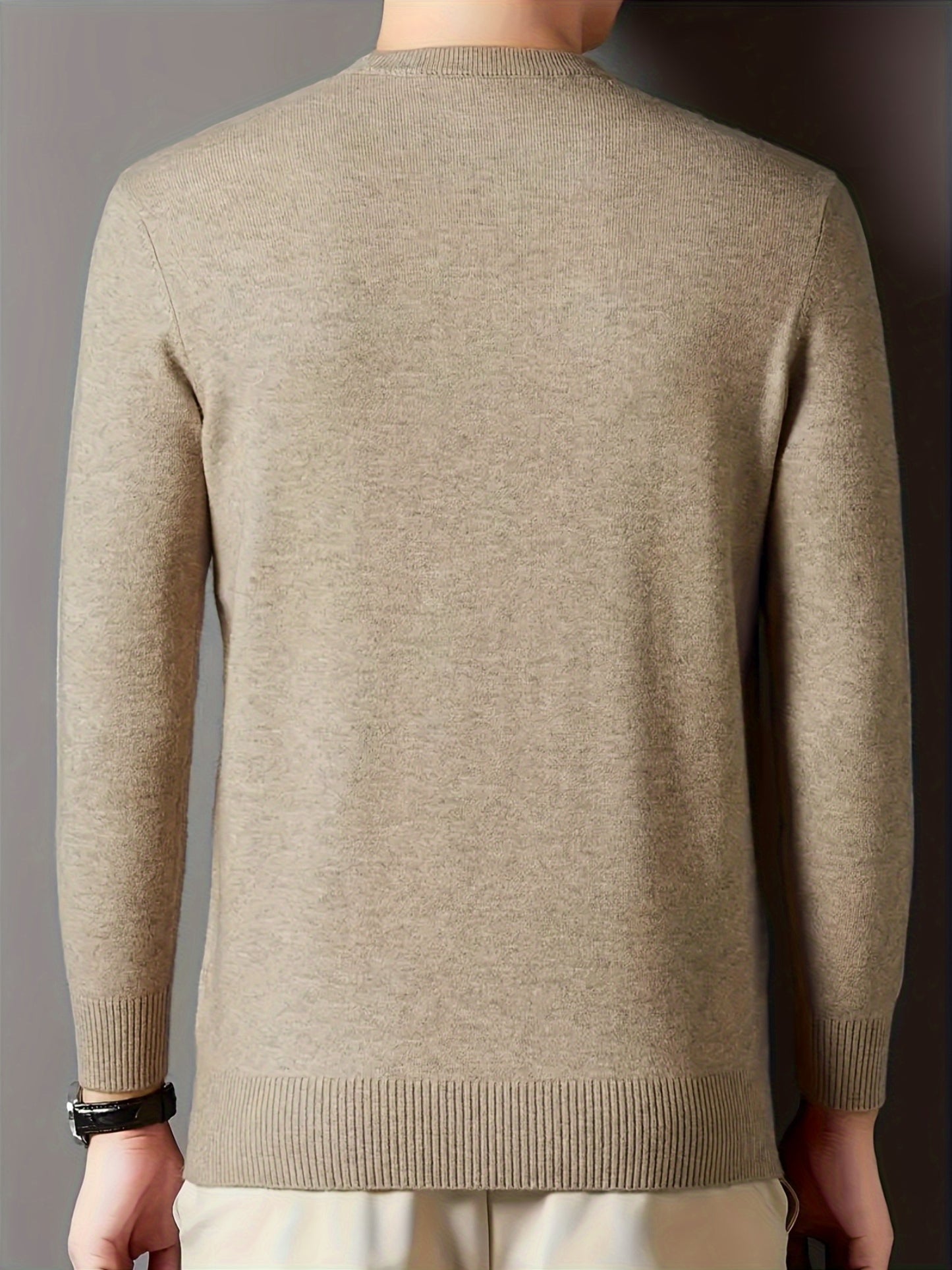 100% Velvet Men's Sweater – Casual & Comfortable, Soft Fabric, Warm, Ideal for Business Layering