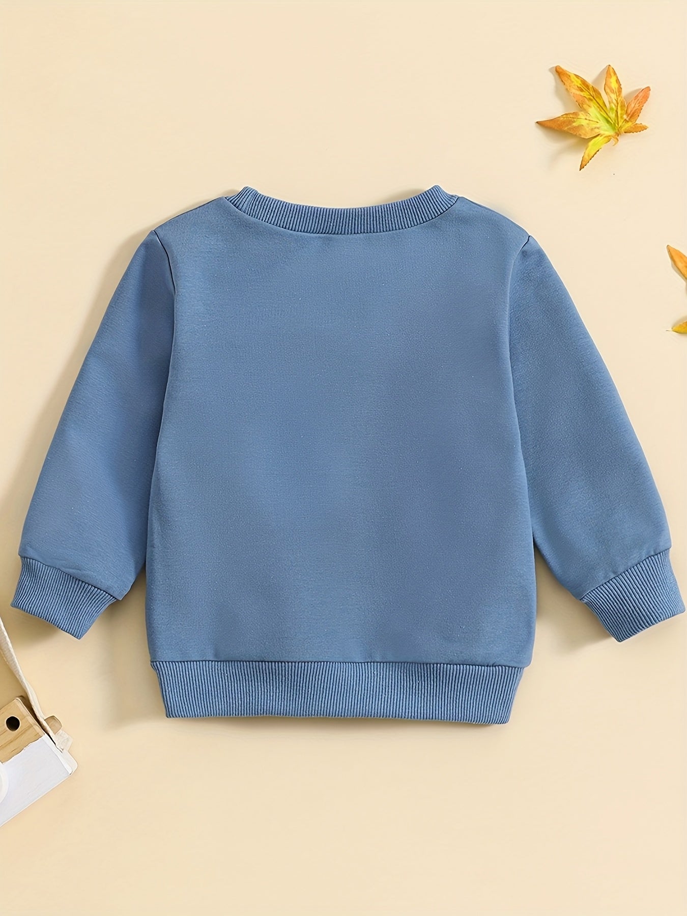 Boys’ Long Sleeve Crewneck Sweatshirt – Casual Cotton Blend Top with Pockets