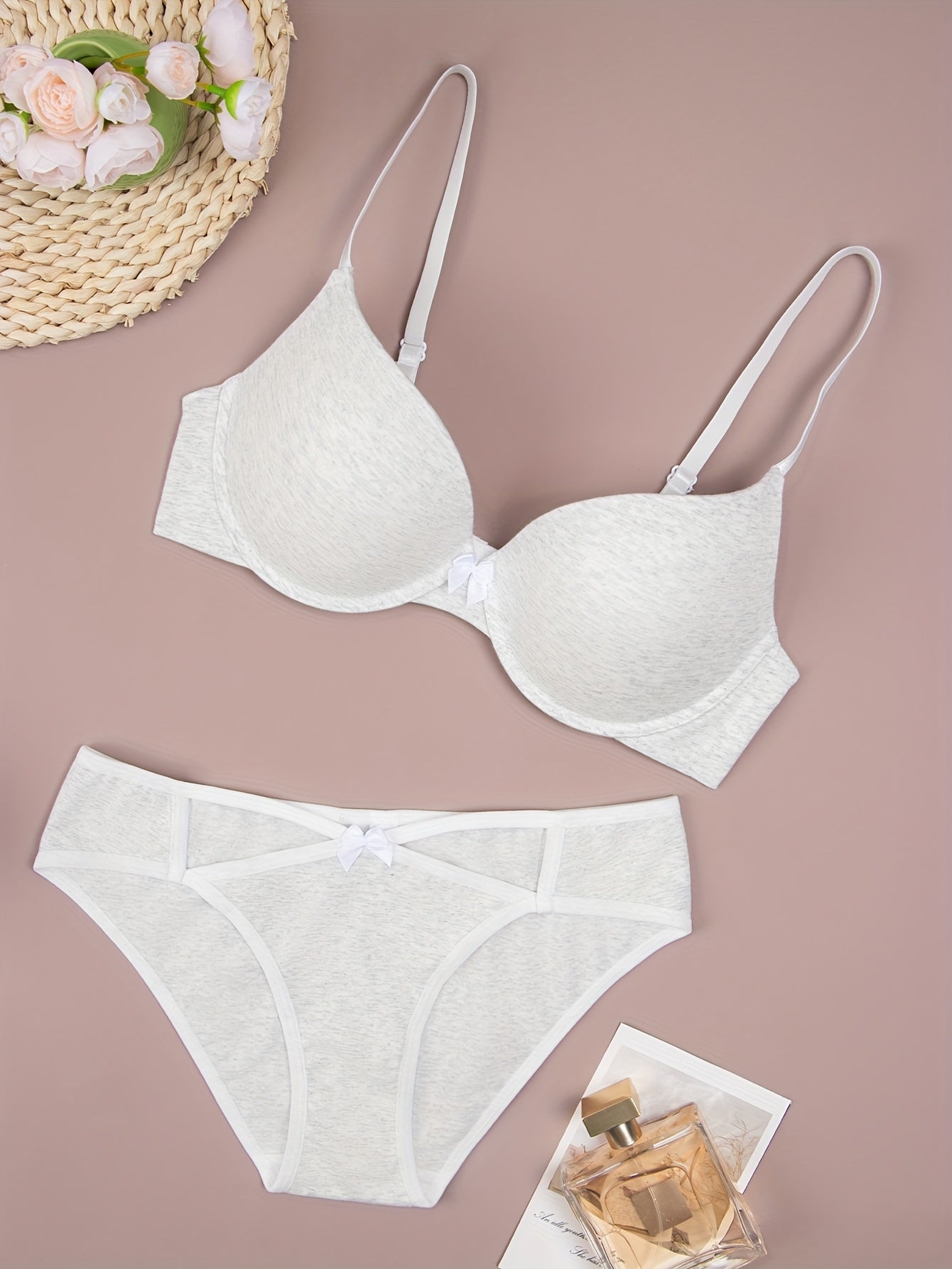 Women’s Solid Color Lingerie Set – Comfortable Casual & Sporty Underwear