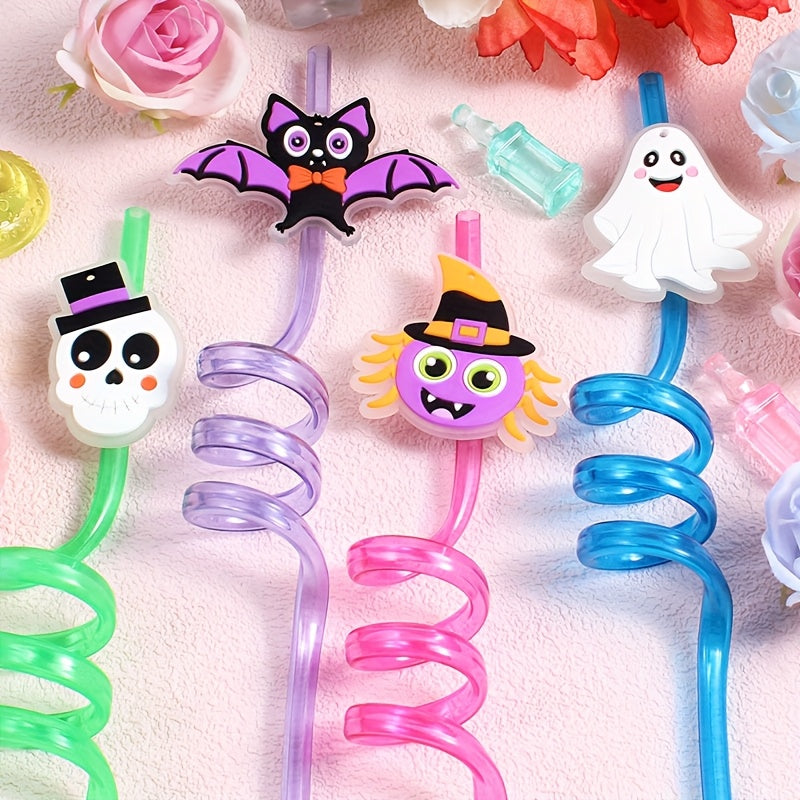 ✨🎃 Glow-in-the-Dark Halloween Straws (12pcs)