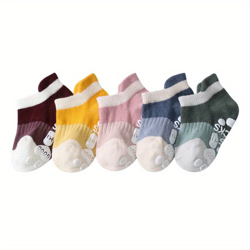 ☁️ Kids Non-Slip Socks (5prs)