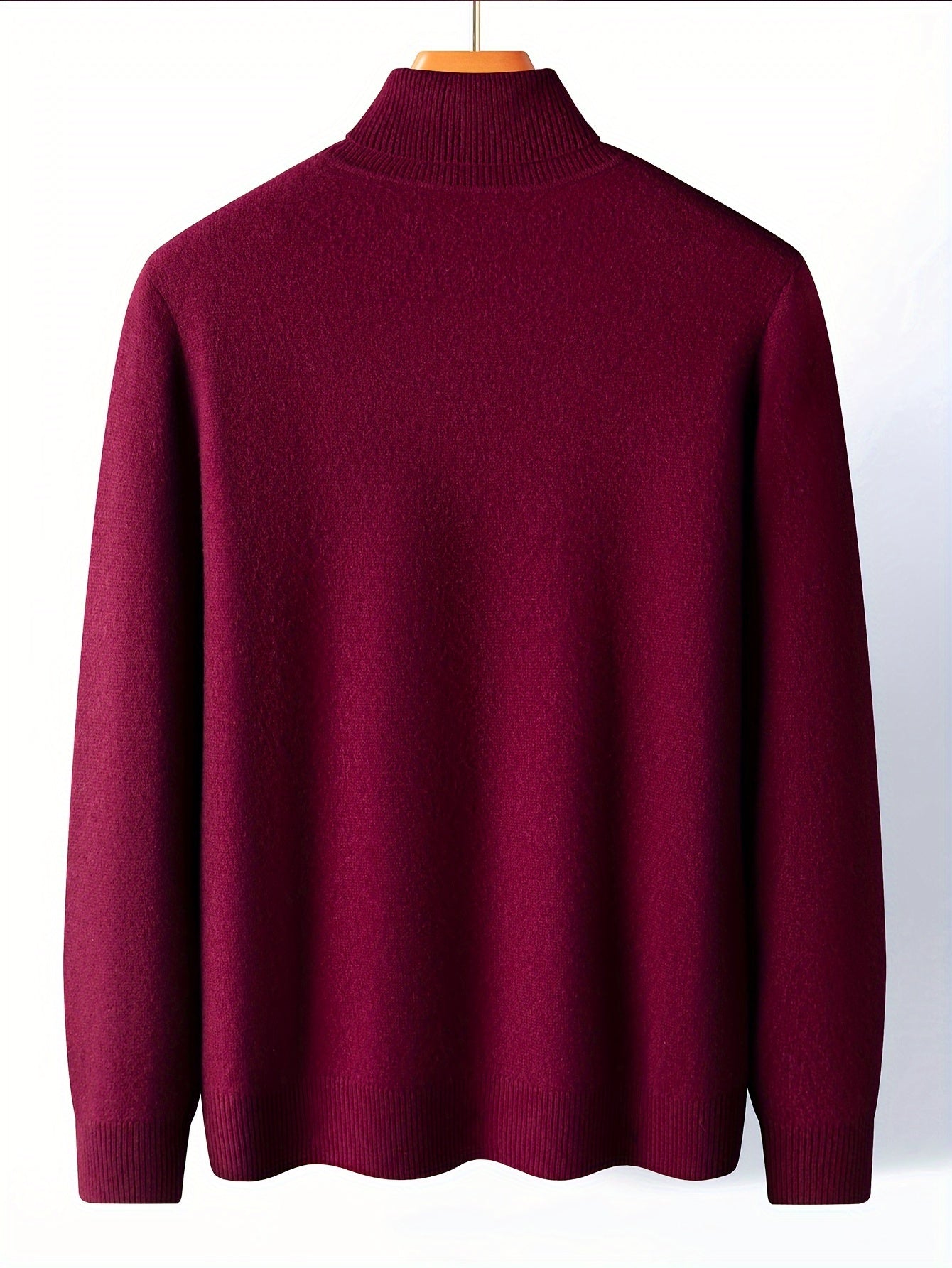 FORTEI Men's Heavyweight Wool Turtleneck Sweater – Thick Warm Winter Pullover for Casual & Formal Wear