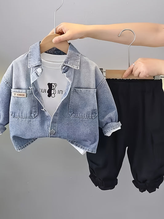 👖 Denim 3-Piece Boys Set