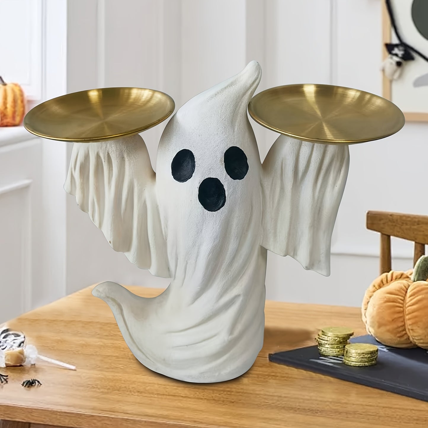 🎃 Cute Halloween Tray Decor – Friendly Resin Display