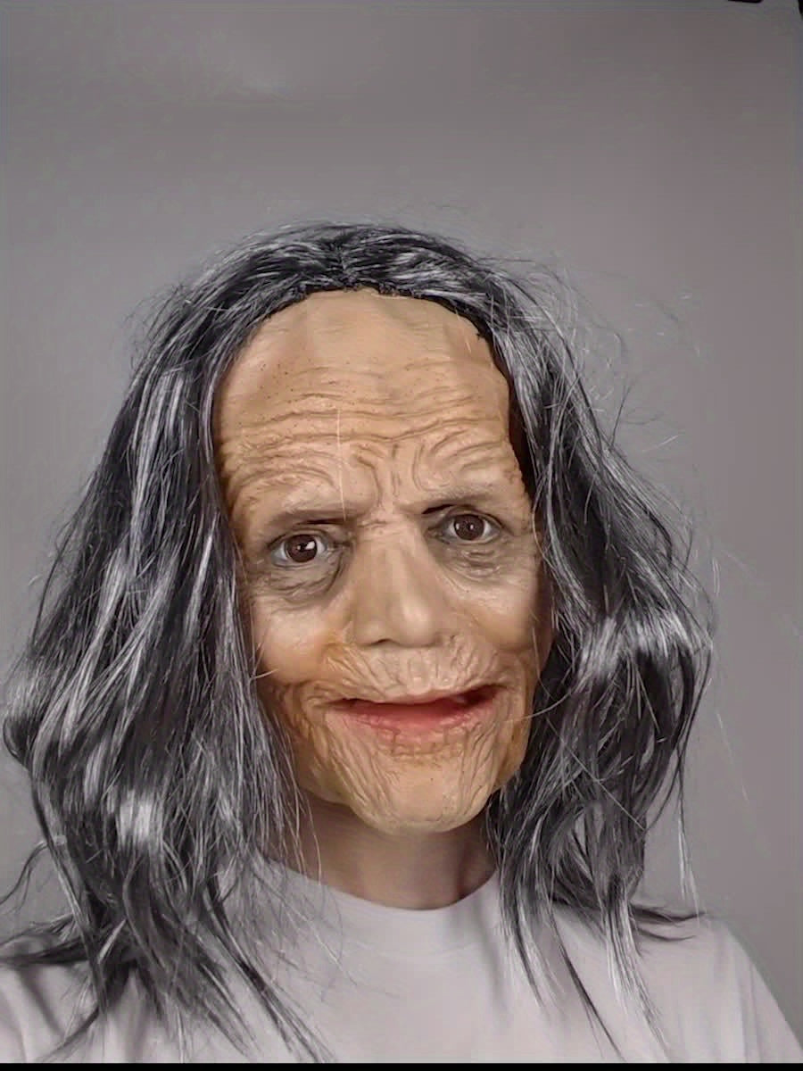 👵 Elderly Woman Mask – Realistic Latex Halloween Costume