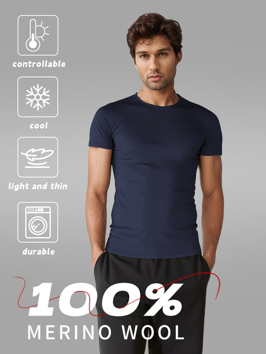 Men's Outdoor Quick-Dry Velvet Short-Sleeve Round-Neck T-Shirt – Breathable for Hiking & Running
