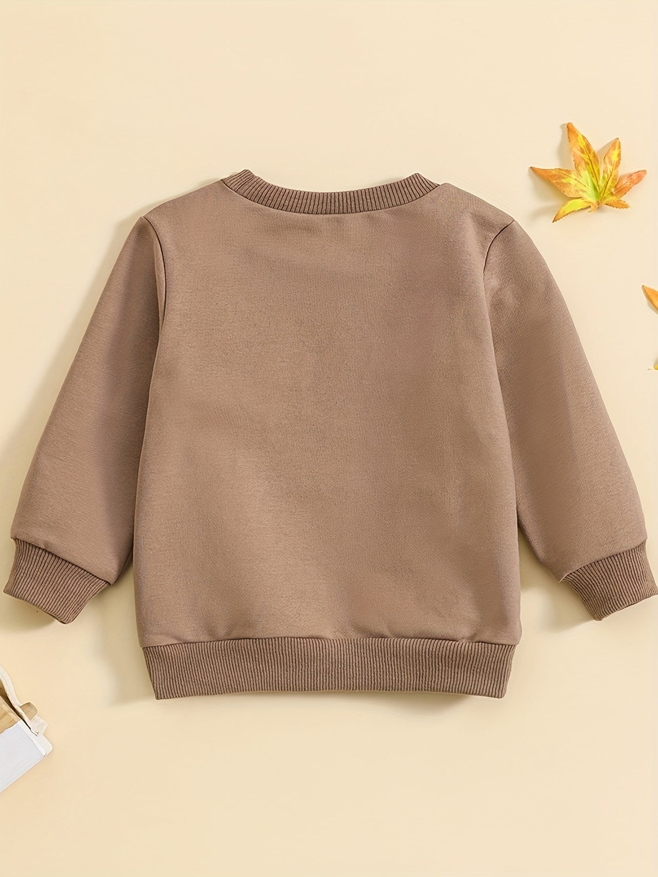 Boys’ Long Sleeve Crewneck Sweatshirt – Casual Cotton Blend Top with Pockets