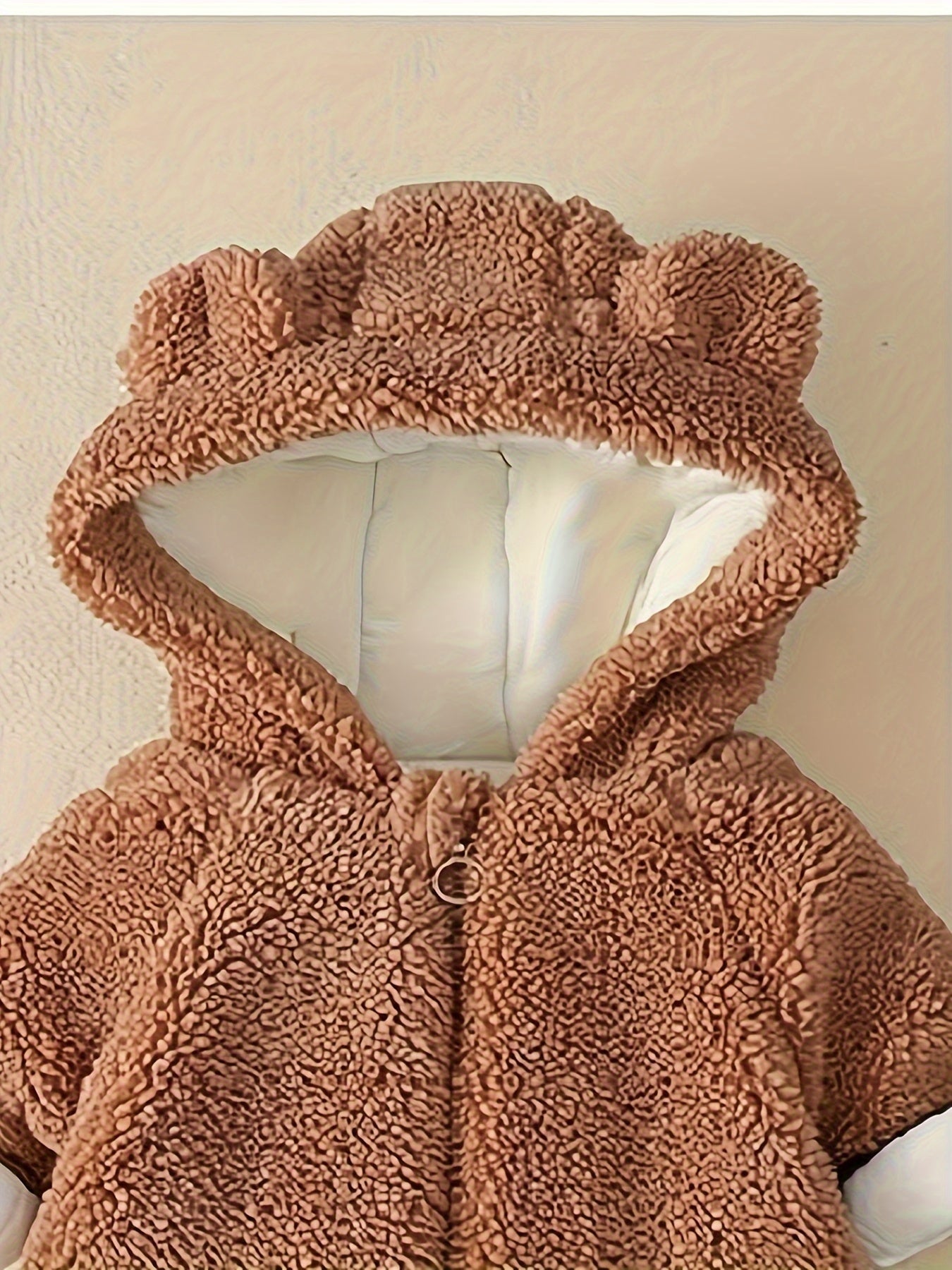 Baby Winter Hooded Jumpsuit – Warm Bear Decor Outfit for Newborn Boys & Girls, Suitable for Indoor & Outdoor Wear