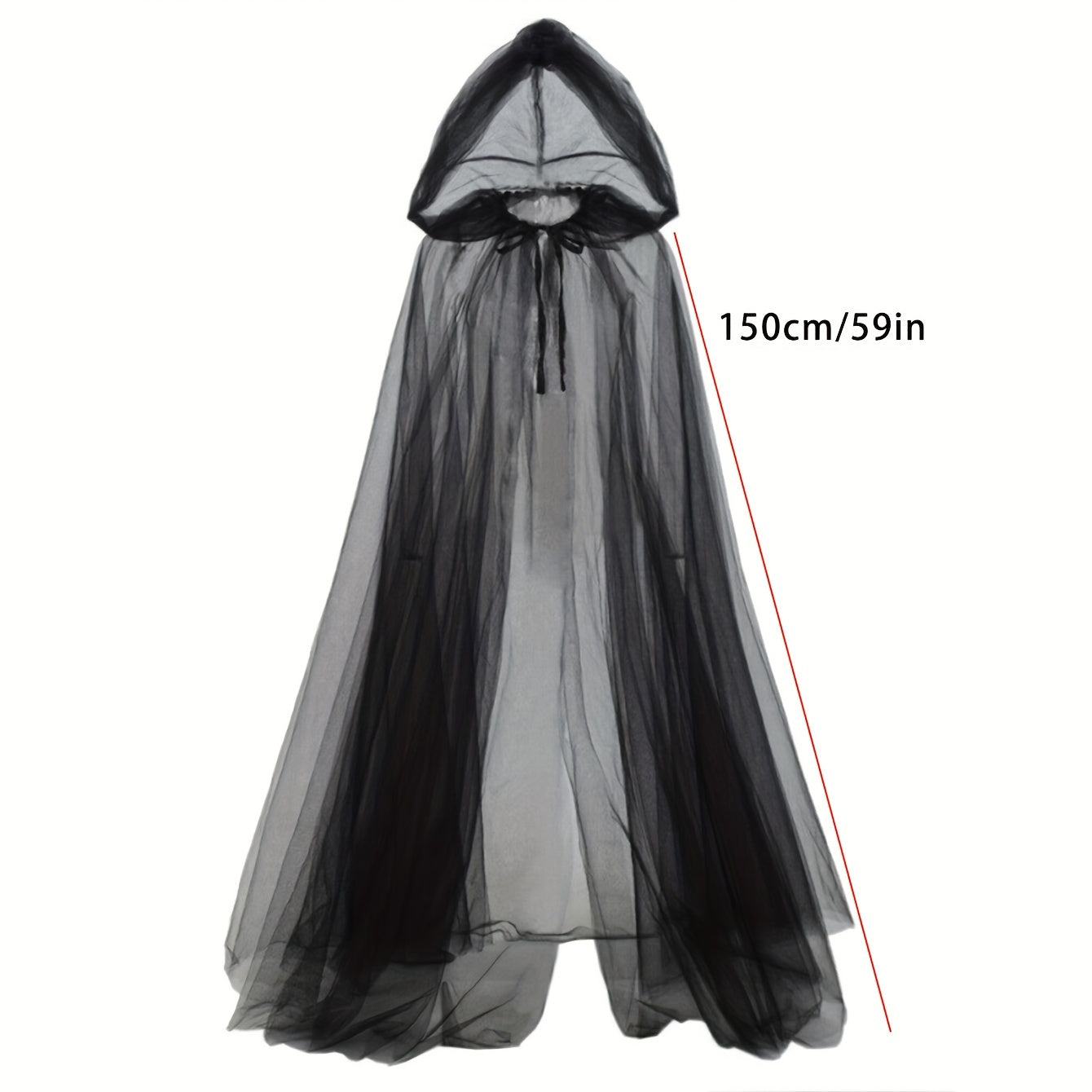 🖤 White & Black Bridal Cloak – Witch & Vampire Costume