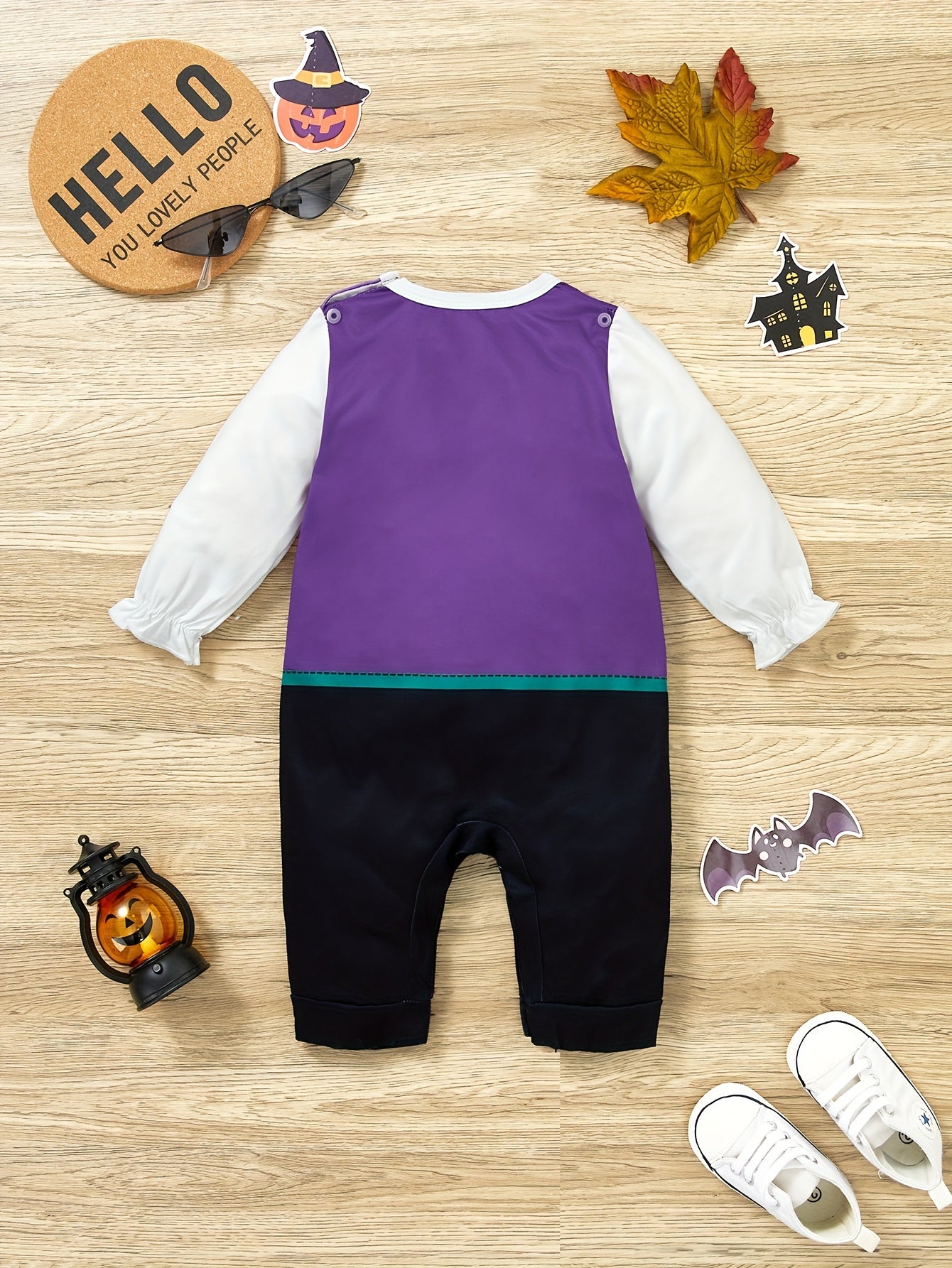 🍼 Baby Boy Halloween Romper Set – Gentleman Bodysuit & Cape
