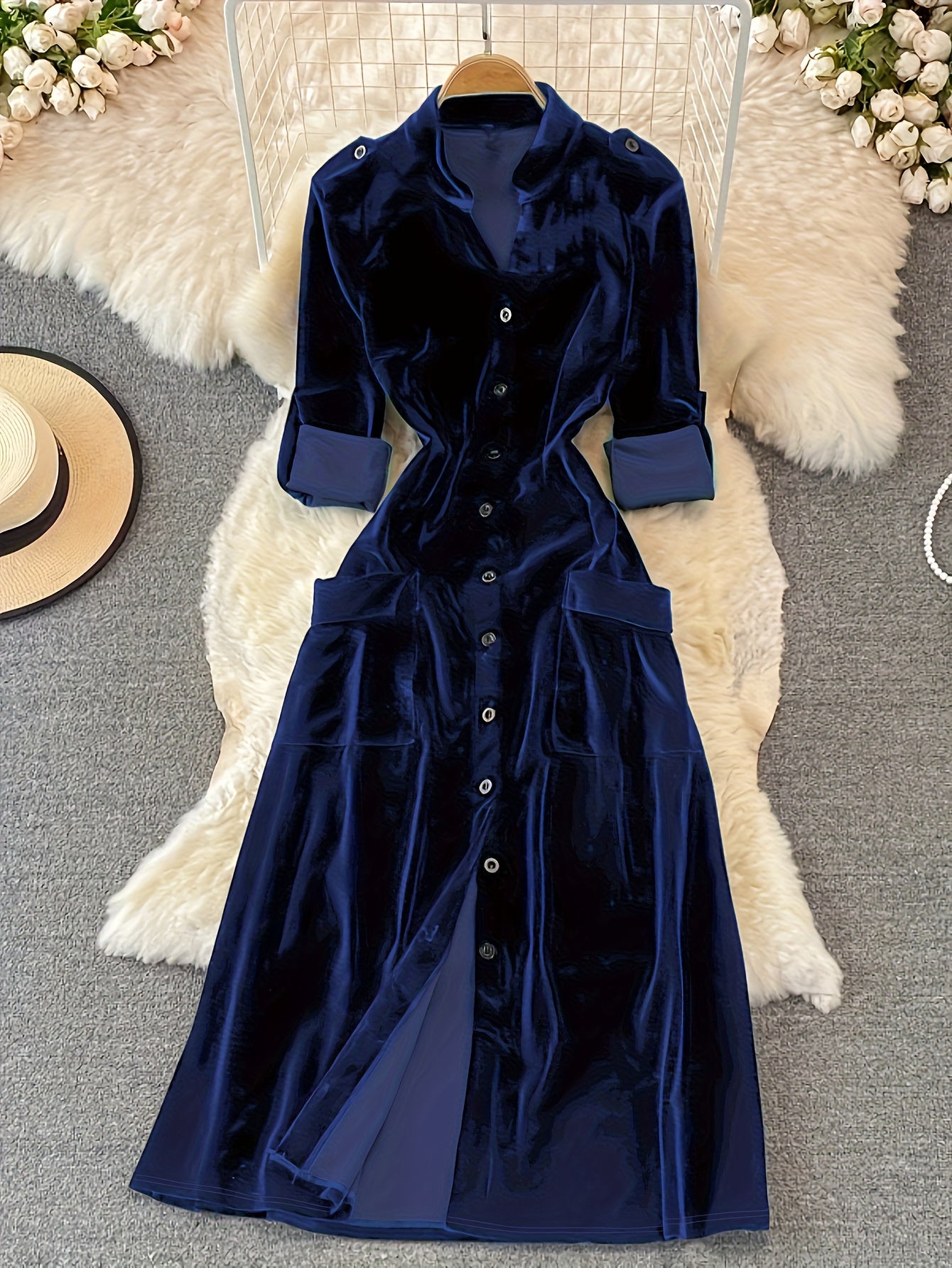 ✨ Velvet Cardigan Dress