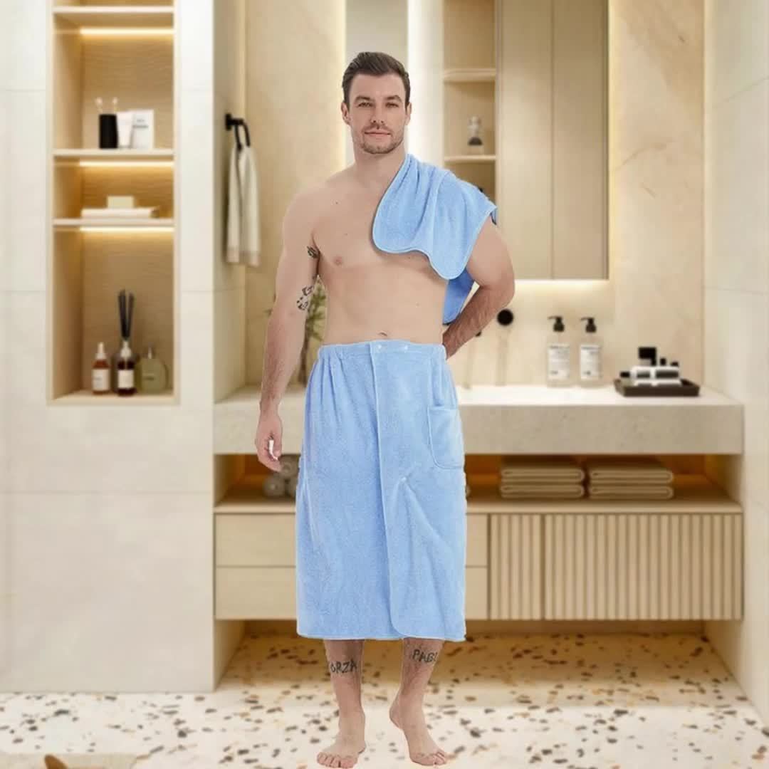 🧖‍♂️ Men’s Microfiber Bath Set (2pcs)