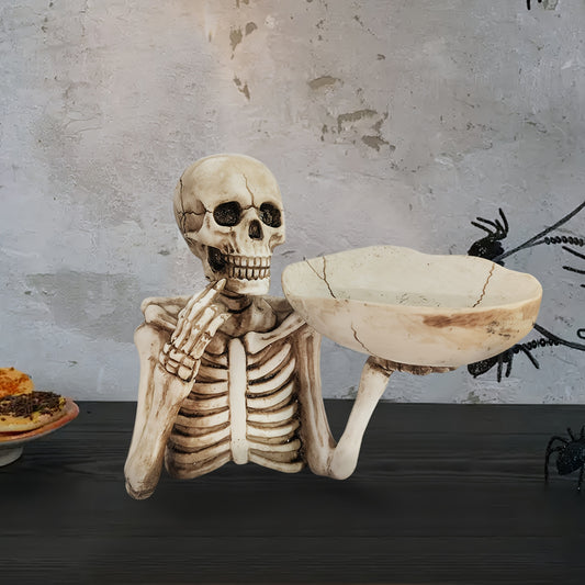 💀 Resin Skull Tray – Unique Skeleton Decor for Halloween