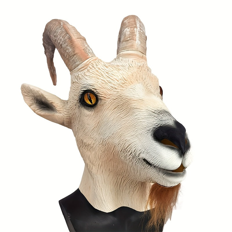 🐐 Realistic Goat Mask – Creepy Latex Halloween Costume