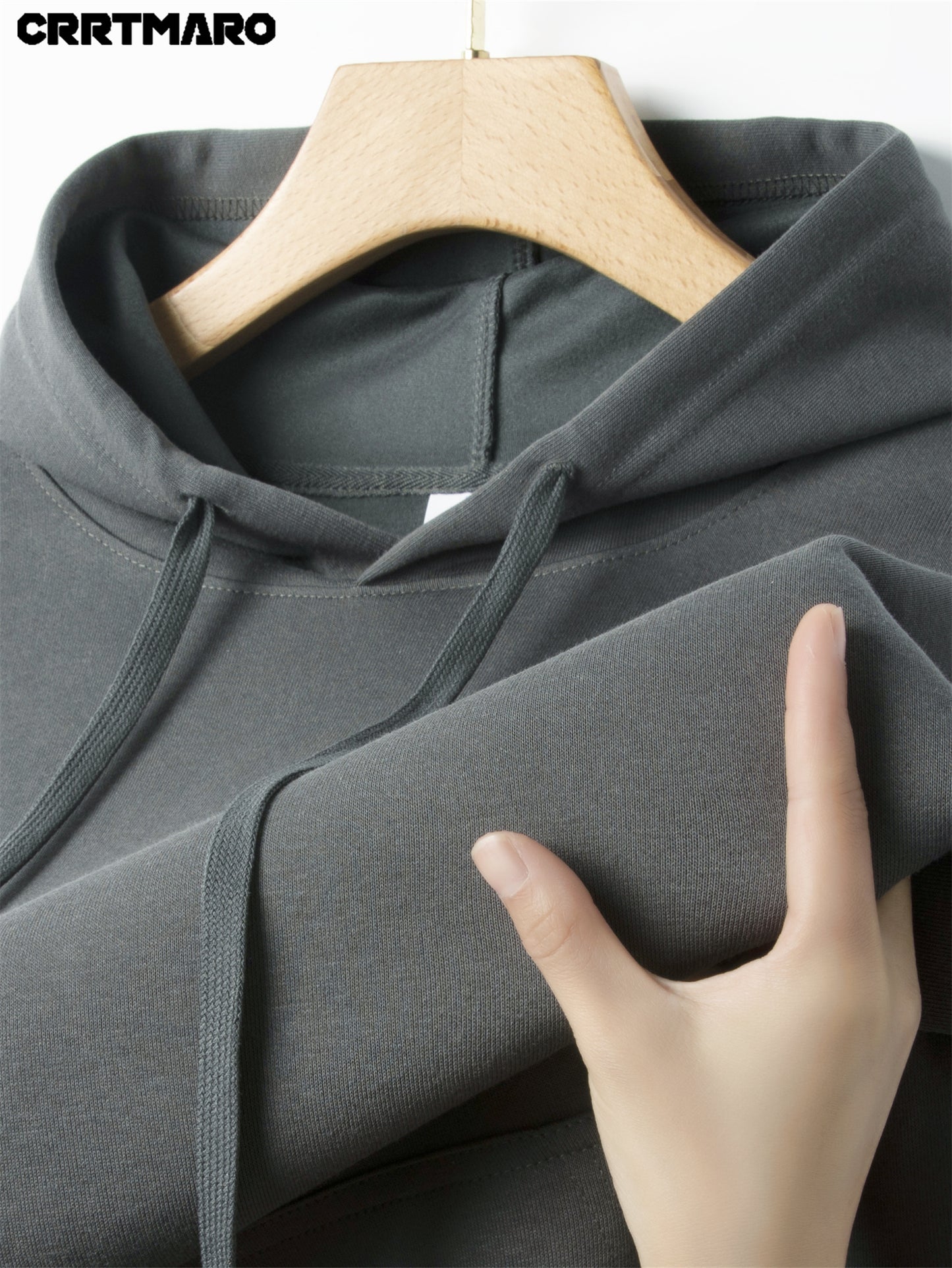 CARTMARO Men's Heavyweight Hooded Sweatshirt – 330GSM Cotton Pullover Hoodie, Front Pocket, Regular Fit, Autumn/Winter Casual Streetwear